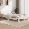 VidaXL Bed Frames White Solid Pine Wood 120x200 Cm 810491