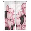 Valentine'S Day Pink Love Balloons Tulle Curtains for Living Room Sheer Curtain for Bedroom Kitchen Blinds Voile Curtains
