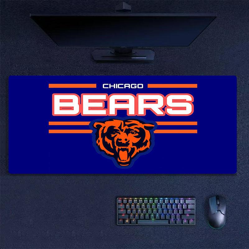 Chicago Bears Mauspade, Große Gaming-Schreibtischmatte, Rutschfestes XXL-Mauspad für Laptop & Tablet, Mini-PC-Spielmatte mit genähten Kanten