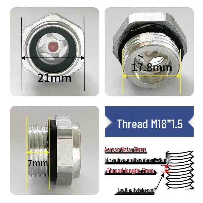 Маслоуказатель уровня масла из закаленного стекла M18x1.5