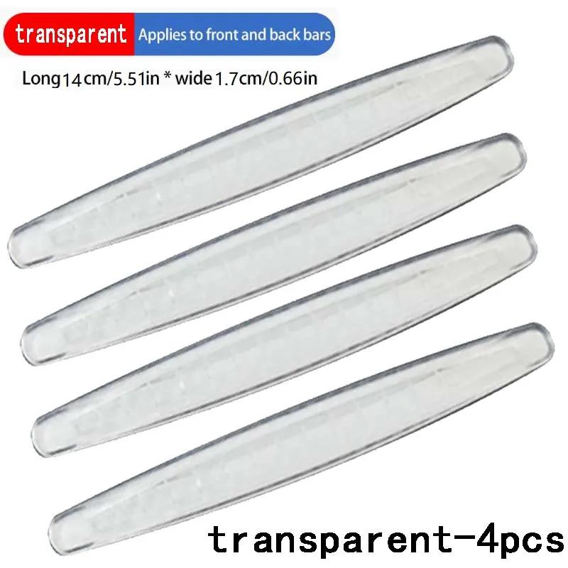 4/6Pcs Car Bumper Anti-collision Strips Door Body Scratch Automotive Protective Tape Strips Door Guard Lip Stickers Accessorie
