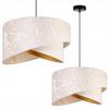 LUMINÁRIA PENDENTE DE TETO, ABAJUR INCLINADO, FOLHAS, 45 cm