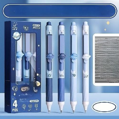 Kaba Xiong Push-type Erasable Pen for Students Special Third Grade Gel Pen Children's Thermal Magic Mo Easy-to-wipe Round Beads