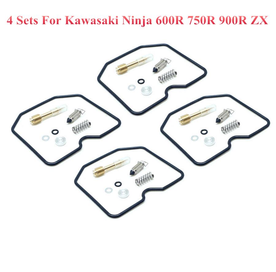 4 Carburetor Carb Repair Kit Rebuild Set for Kawasaki Ninja 600R 750R 900R ZX