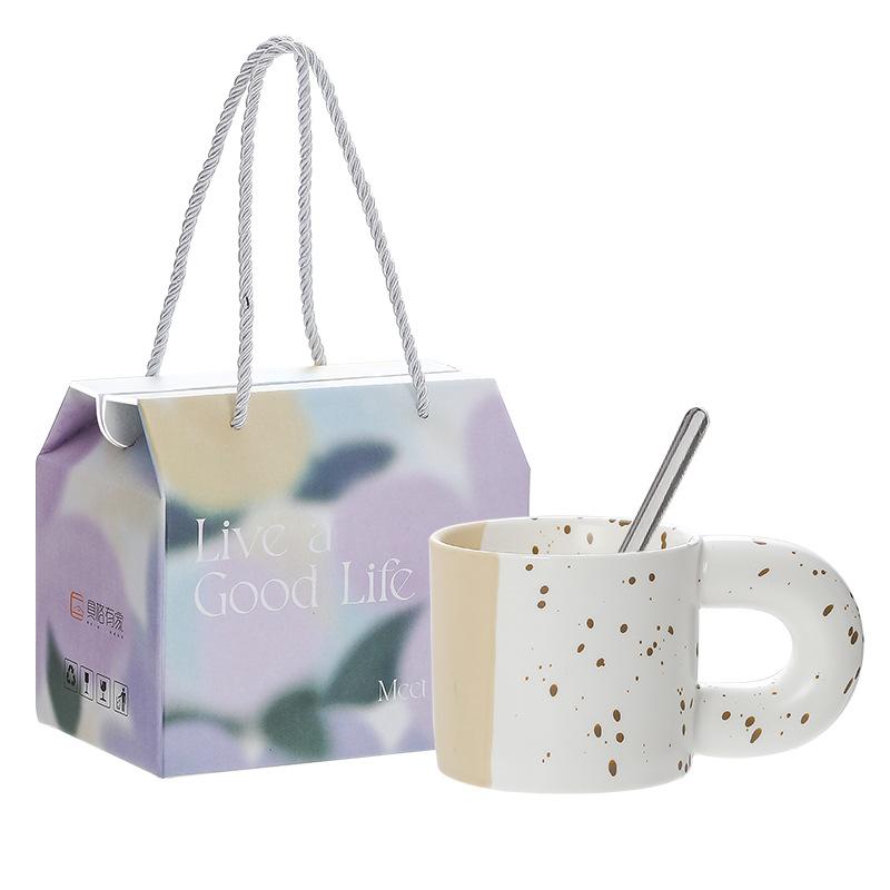 Leben gut Tinte Kreative Keramiktasse Hoher Wert Abschlussgeschenkset Festival Event Becher Souvenir