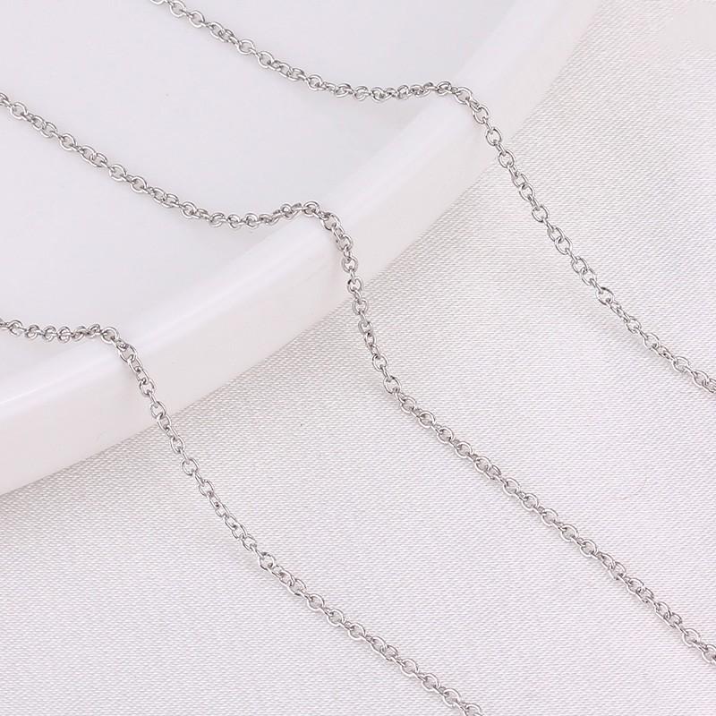 Stainless Steel Plated Collarbone Necklace DIY Chain with Tassel Jewelry Extension