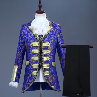 Heren Hofjurk Kostuums Prins Charmant Podium Retro Drama Kostuums Volwassen Modellen