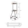 ottostyle.jp Two-Tier Pants Hanger Rack (44cm Wide x 128cm High), Slim Design with Casters, Large Capacity, Holds 20 Pants, Perfect for Clothes, Skirt