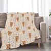 Highland Cow Print Fleece Throw Blanket , Ultra Soft Cozy Gift for Cow Lovers, Cute Animal Blanket for Couch Bed Decor