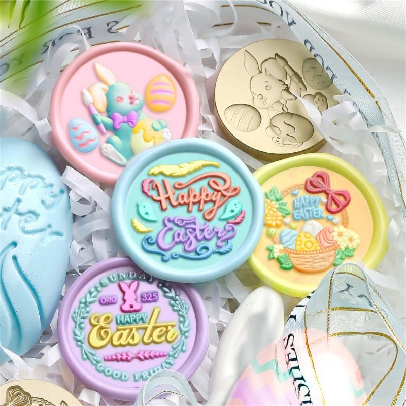 Easter Pattern Wax Stamp Head Replacement for Sealing Envelope Invitation Gift Cards Easter Greeting Card