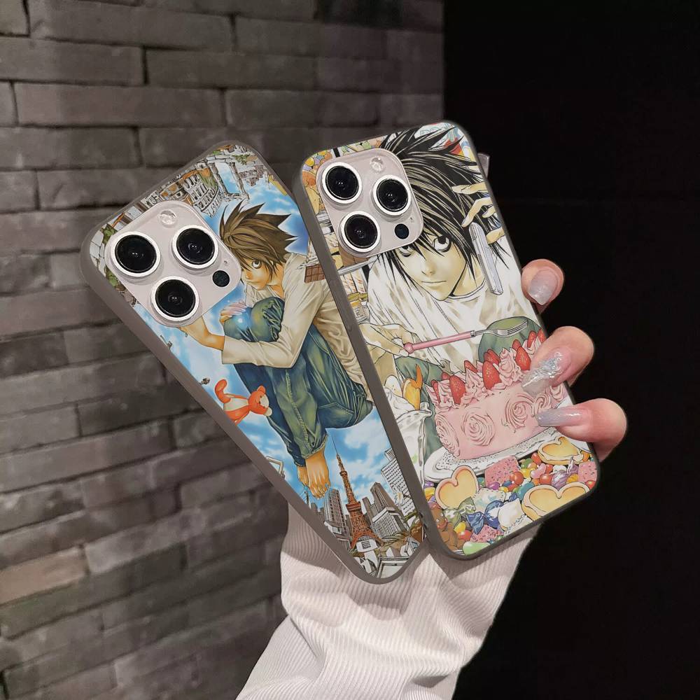 Japan Anime Death Note For IPhone 16 15 11 12 13 14 17 Pro Max PLUS Pro Soft Corrugated Silicone Back Phone Case
