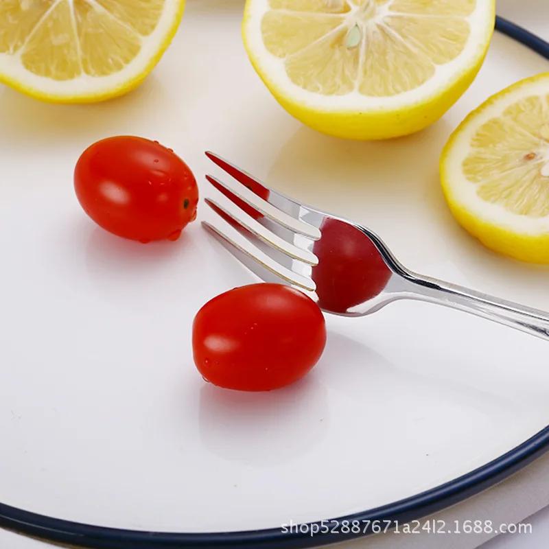 18/8 Stainless Steel Dinner Fork Dessert Fruit Snack Salad Fork with Long Handle for Hotel Party