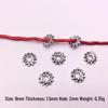 Tibetan Silver Flower Spacer Beads - 100pcs DIY Jewelry Accessories for Bracelets & Necklaces