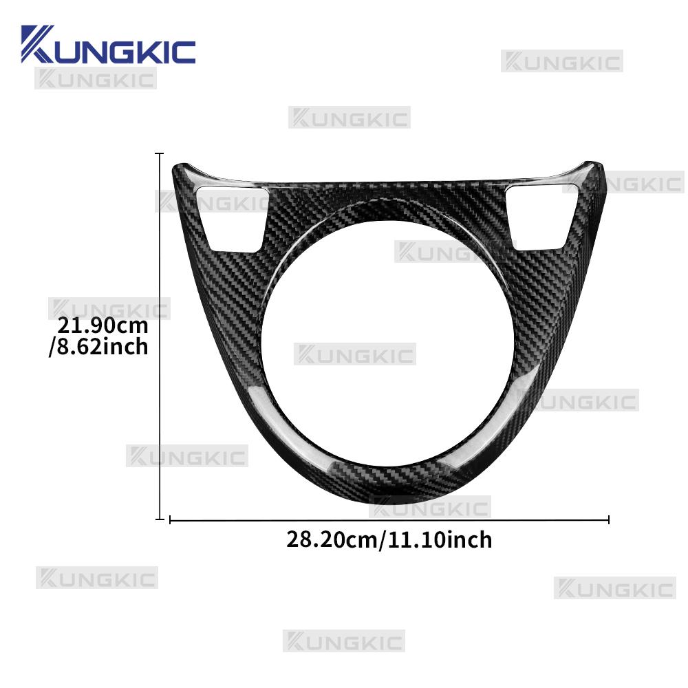 For Abarth 595/695/Fiat 500 C 2012-2015 Fiat 500 2008-2015 Real Hard Dry Carbon Fiber Sticker LHD RHD AT/MT Car Gear Shift Trim