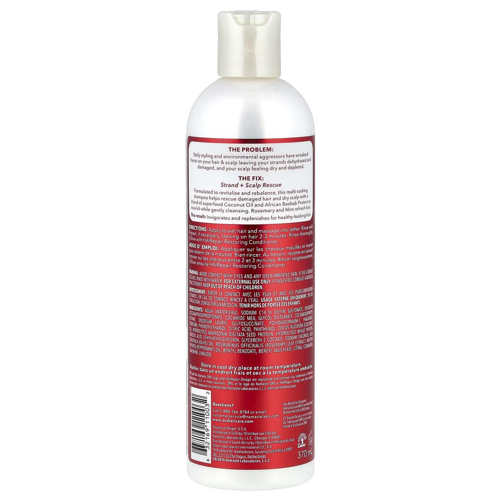 ORS, HAIReair™, Invigorating Shampoo, Coconut Oil & Baobab, 370ml (12.5 fl oz)