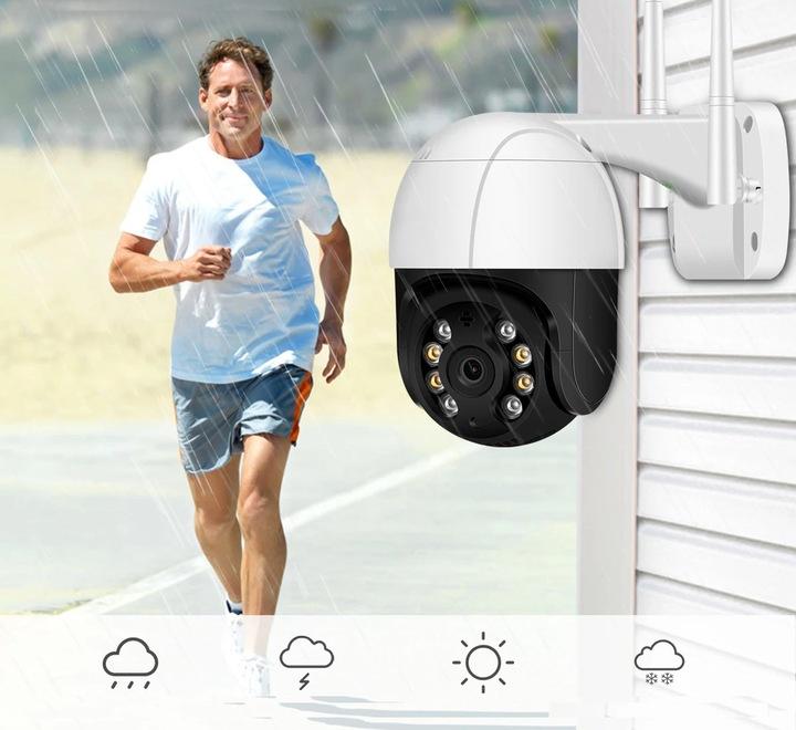 Kamera Zewnętrzna Obrotowa Ip Wifi 2Mpx Full Hd 4X Zoom Do Monitoringu