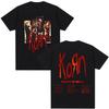 Korn Europaturné 2026 Merch T-skjorte Metall Gotisk Rock Band T-skjorter Unisex Dame Vintage Oversized Y2K Kortermet T-skjorte Streetwear