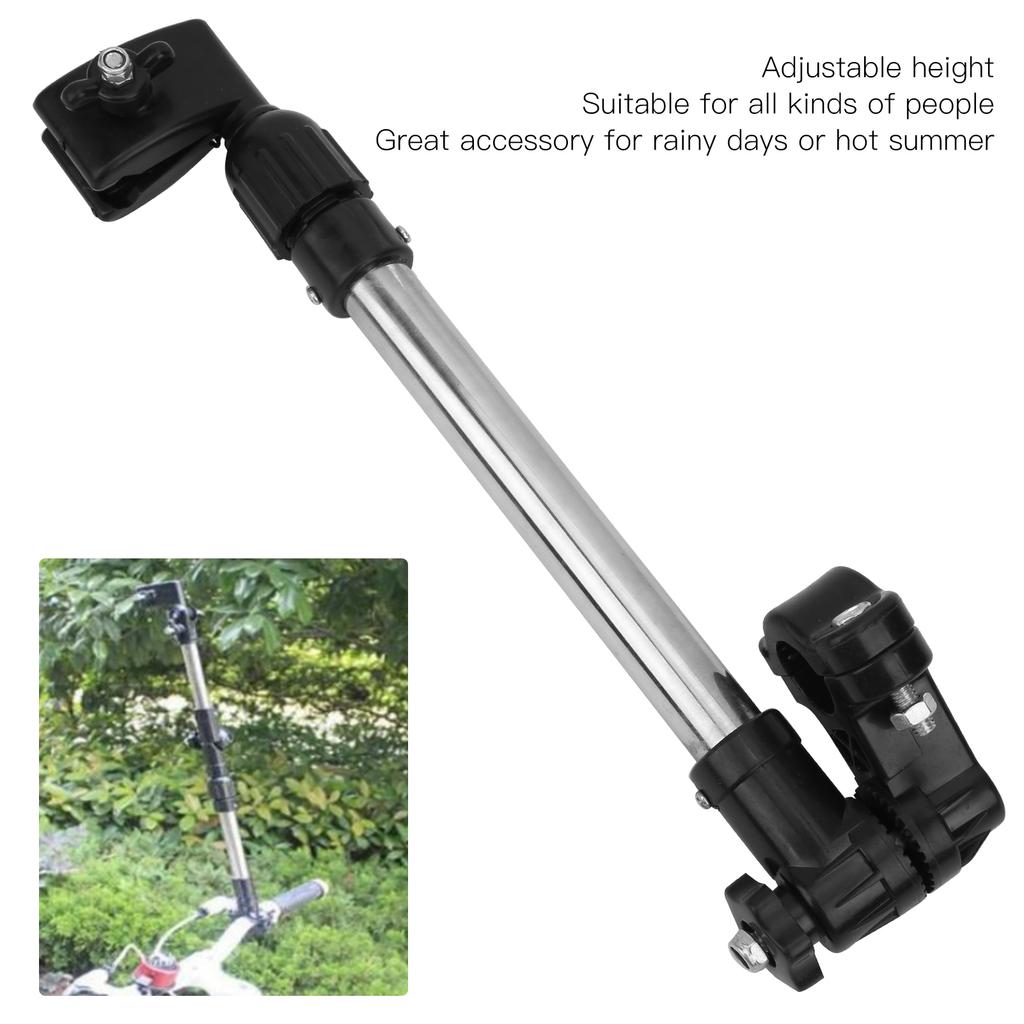 Umbrella Bracket Support Mount Adjustable Sunshade Stainless Steel for Wheelchair Stroller Cycling Bike Umbrella Mount