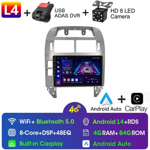 Fortress Pentru Volkswagen Polo Mk4 2001 - 2011 Radio Auto Android Player Multimedia Carplay Auto Stereo GPS Navi 2din DSP Unitate Principală