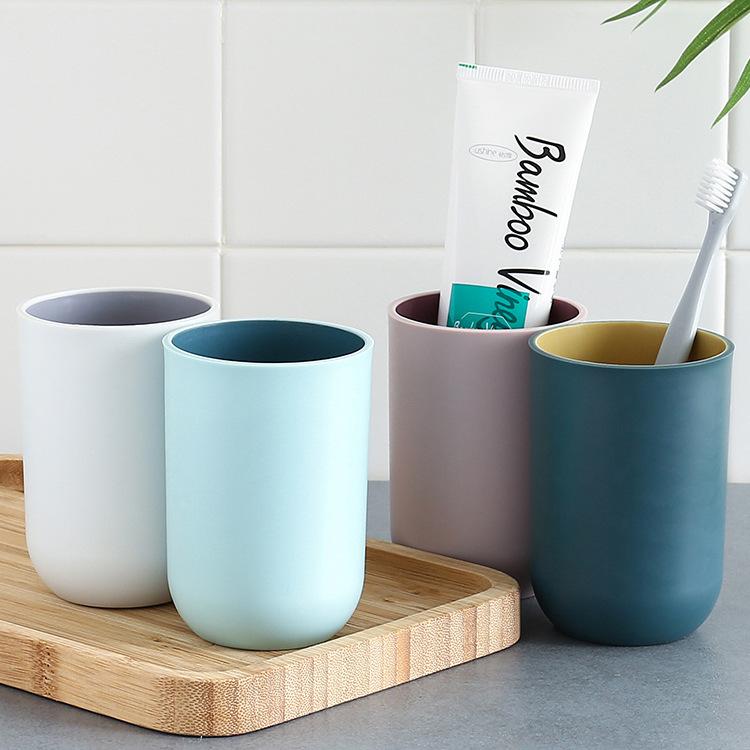 

Простой двухцветный стакан для полоскания рта, обычный парный стакан для чистки зубов, стакан для мытья, пластиковый стакан для зубной щетки, стакан для чистки зубов.