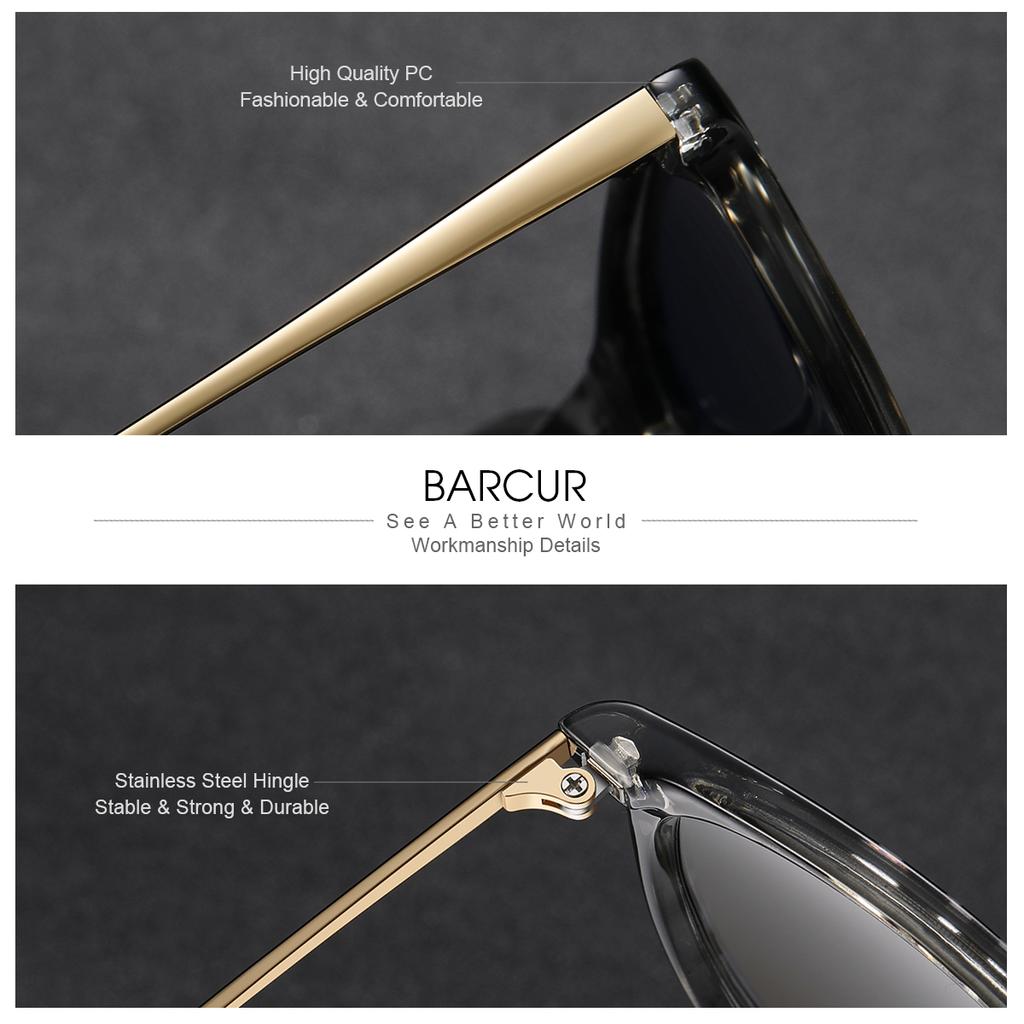 BARCUR Classic Polarized Sunglasses For Both Men Women Essential For Outdoor Driving Business Leisure Sunglasses