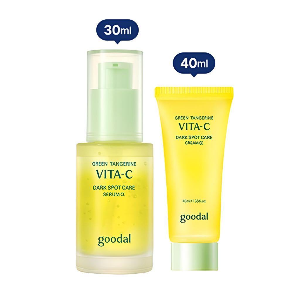 Goodal Green Tangerine Vita C Dark Spot Care Serum Special Set Brightening Serum 30ml + Cream 40ml