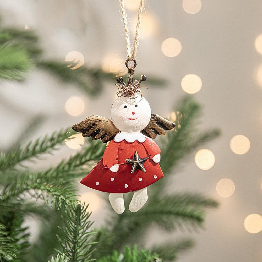 Nordic Style Xmas Tree Hanging Pendant Iron Snowflake Pendant  Party Favors