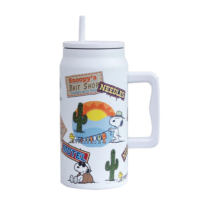 OLOEY Snoopy Stainless Steel Insulated Straw Cup