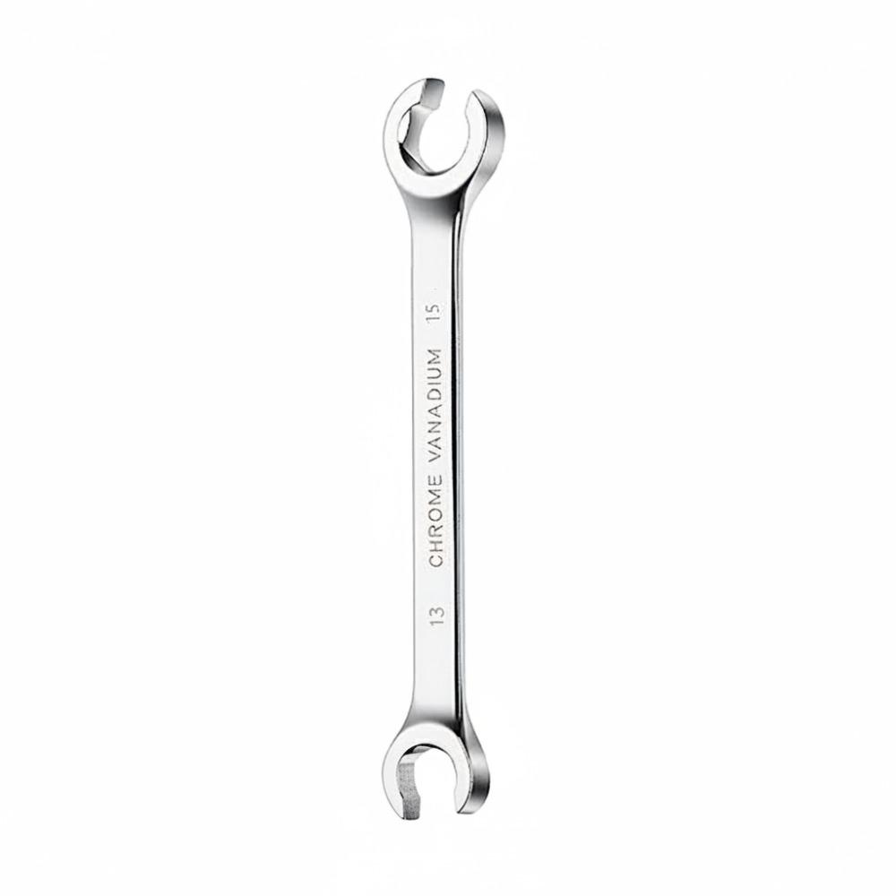 Hand Tool 8-19mm Flare Nut Wrench Mirror Finish Open Ring Brake Line Wrench Double Head High Torque Wrench Car Repair
