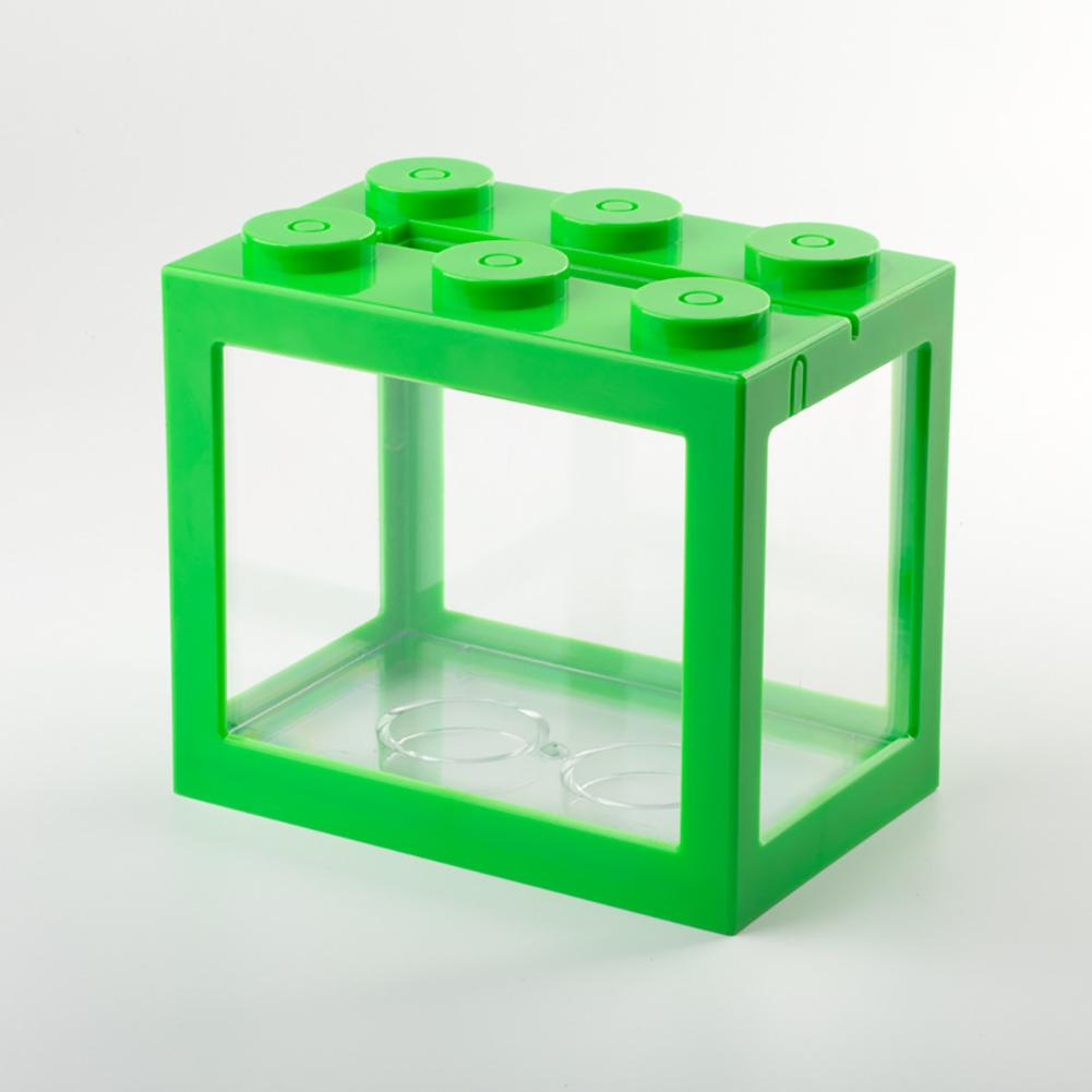 Aquarium Fish Tank Creative Multicolor Stackable Building Blocks Ecological For Small Reptile Pet Box Landscape Seawedecoration