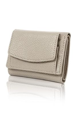 LASIEM Mini Trifold Genuine Small Skimming Mitsori Mocha Beige Wallet, Women's Wallet, Wallet, Leather, "Palm Size", Wallet, Prevention, Foldable,