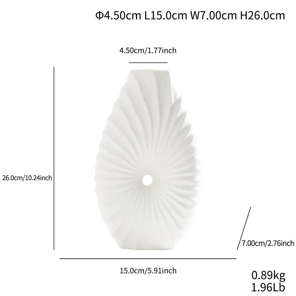 Creative Soft Style Pointed Mouth Ceramic Vase - Simple Desktop Ornament