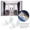 8Pieces White Vertical Blinds L Shape Brackets Mounting Clips Iron Construction for Easy Installation In Various Setting