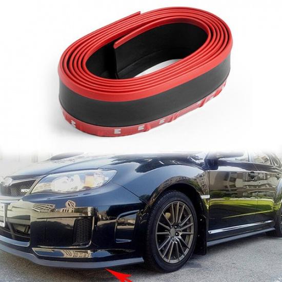 Red 2.5M Cars Front Bumper Lip Splitter Body Spoiler Chin Skirt Protector New
