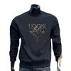 Men's Slim Fit Fleece-Lined Crew Neck Pullover Hoodie - Long Sleeve, Fashionable & Versatile
