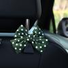 1Pc Car Seat Back Hook Polka Dot Bow Hanging Holder Car Storage Hanger Interior Accessories Female Automobile Practical Hook