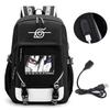 Großes Fassungsvermögen Anime Naruto Inspiriertes Rucksack für Teenager Schüler Tägliche Nutzung Laptop Reisetasche Urbaner Stil