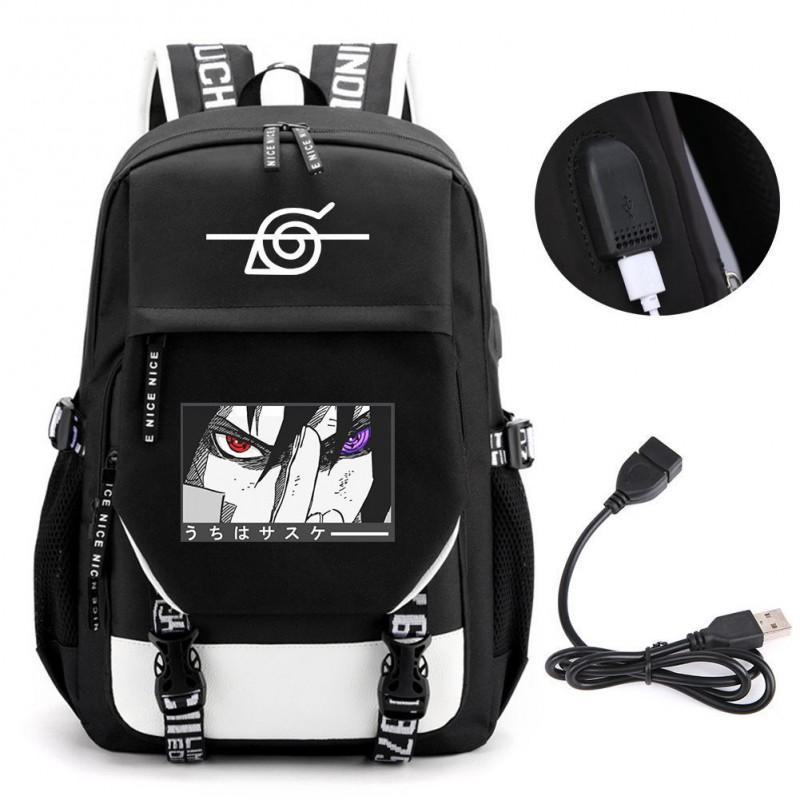 Großes Fassungsvermögen Anime Naruto Inspiriertes Rucksack für Teenager Schüler Tägliche Nutzung Laptop Reisetasche Urbaner Stil