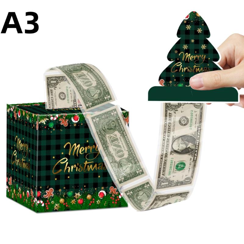 Christmas Cash Gift Box Happy 2026 New Year Decoration Surprise Money Pulling Box Xmas Navidad Santa Claus Gift Money Envelope