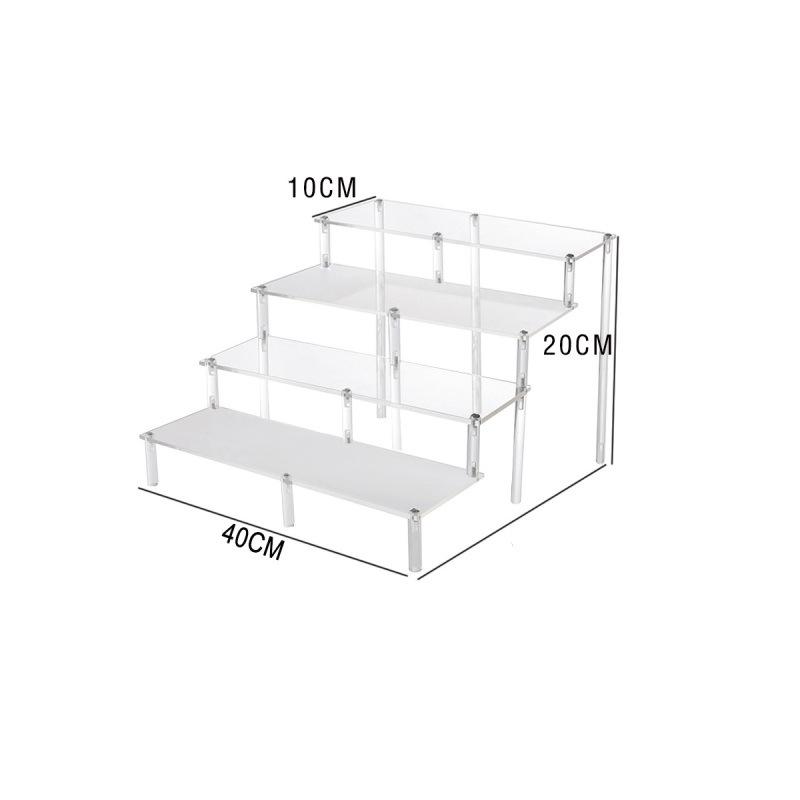 Acrylic Multi-layer Trapezoidal Display Stand for Figures & Jewelry