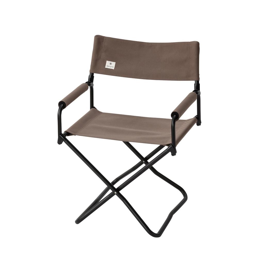 Snow Peak FD Chair Wide Folding Gray Ideal for Outdoor Camping Chair, (LV-077GY),