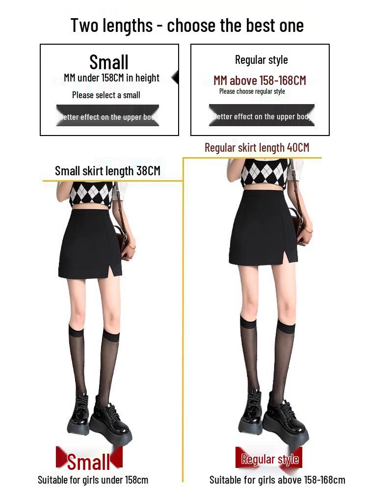 

High Waist Grey A-line Slit Mini Skirt - Slimming Bodycon for Spring/Summer 2XL серый