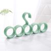5pcs Plastic Solid Pants Hanger Multifunctional Hanger Circle Space Saving Ties Scarf Socks Storage Hanger Laundry Drying Rack