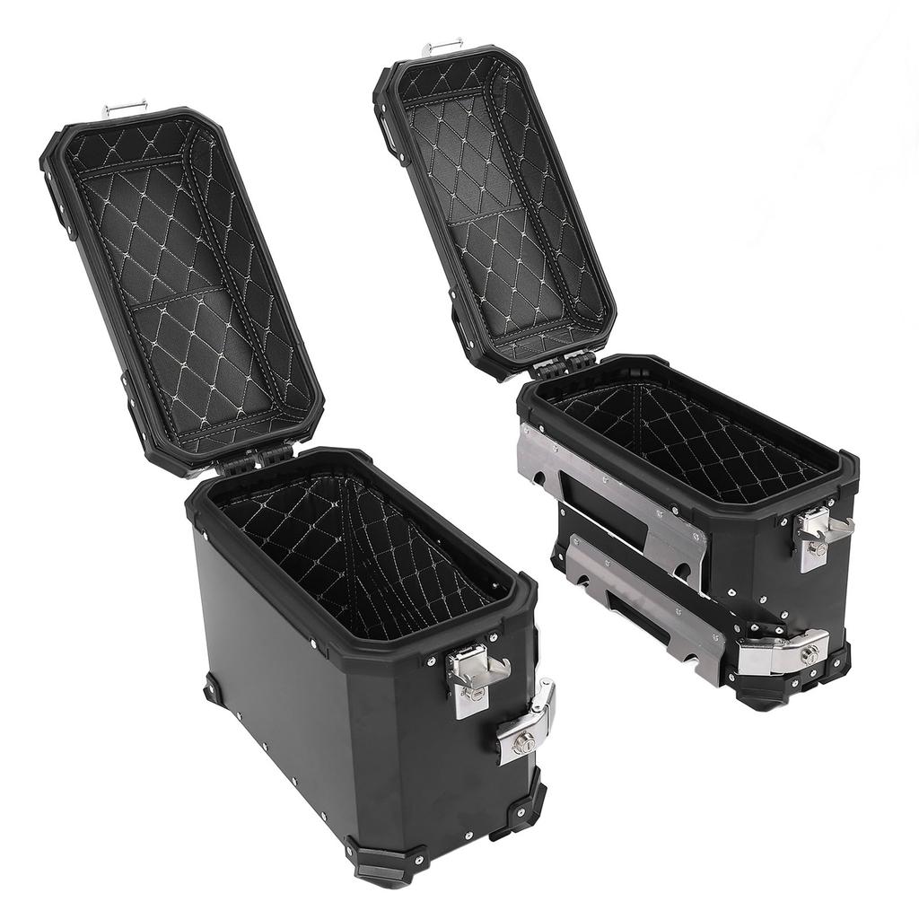 38L Motorcycle Side Case with Lock and Handle Left Right Water Resistant Quick Release Side Storage Carrier for Helmet