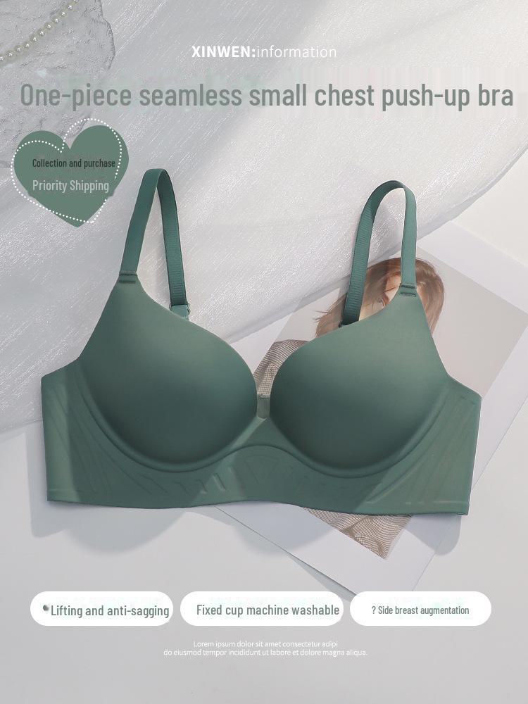 Girls' One-Piece Seamless Underwear Set with Supportive Bra