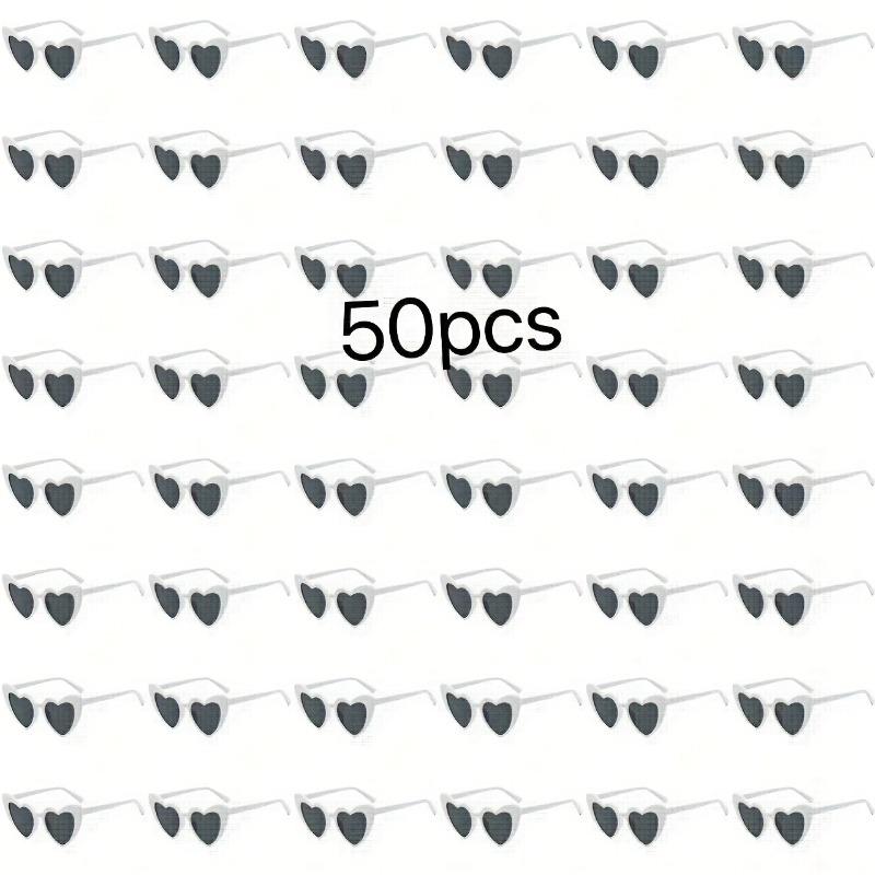 

50 очков в форме сердца - легкий и прочный пластик для мужчин и женщин, подходят для свадеб, вечеринок, музыкальных фестивалей