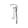 High-pressure Mixer Tap for 2 Sinks, Hot/cold Water, Chrome-plated for Kitchen and Gastronomy