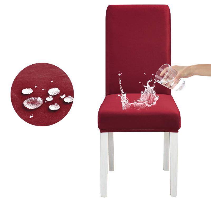 Waterproof Elastic Chair Cover for Dining Room Kitchen Wedding Hotel Banquet Restaurant Anti-dirty Seat Cover Housse De Chaise