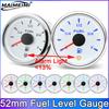 7 Color 52mm Fuel Level Gauge With 13% Flashing Alarm For 240~33ohm 0~90ohm 0~190ohm 240-30ohm Fuel Float Sensor Car Truck Boat