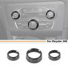 For 11-23 Chrysler 300/Charger Black Alloy AC Radio Switch Knob Trim Ring Cover